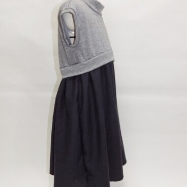 モックネックコンビドレス　コドモ110サイズ【仕立て上り】