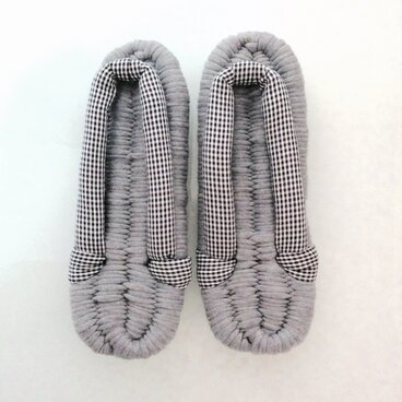 布ぞうり《グレー・柄》23〜25cm