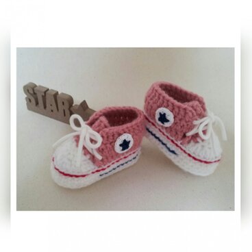 ニットのベビースニーカー＊ピンク