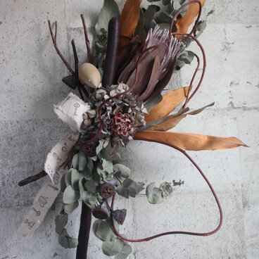 アースカラーのスワッグ