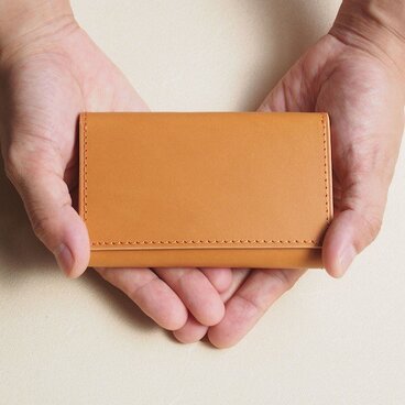 名入れOK 革のきちんと名刺入れ #キャメル