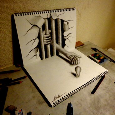 3D DRAWING-Beckoning to the evil