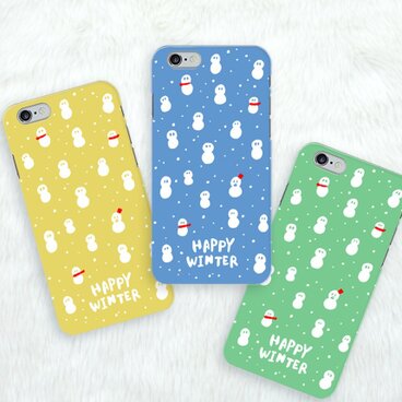 iPhone7対応＊ゆきだるまスマホケース
