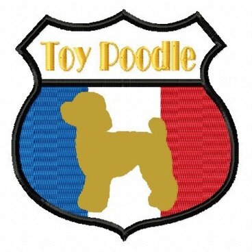 トイプードル(ベージュ)刺繍ワッペン【名入れOK】