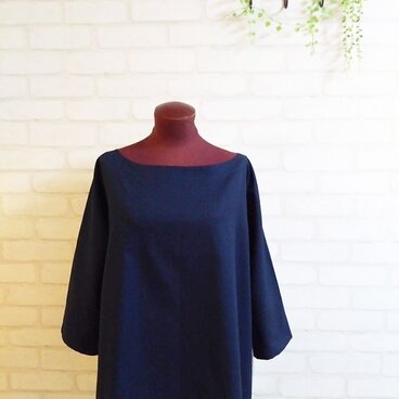 ☆　作品紹介　ビエラ＆あひる切替え裾ラウンドトップス　☆