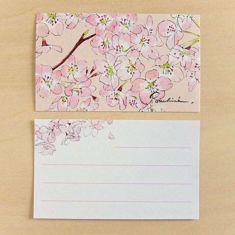 ミニカード　桜の画像