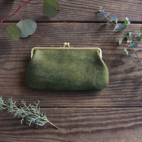 がま口財布　[Una borsa]　オリーブの画像