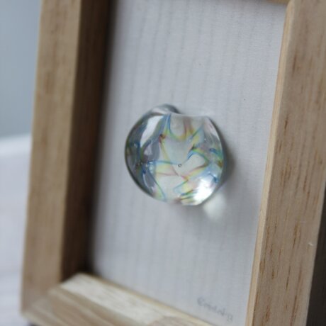 蜻蛉玉の飾り額〈風雅*虹色〉〈2018-13〉