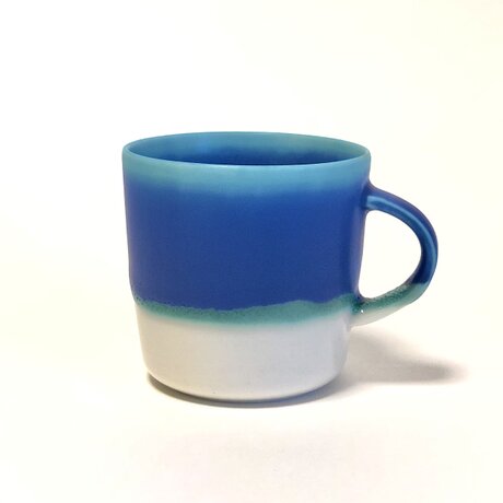 Mug cup M / Blue×transparentの画像