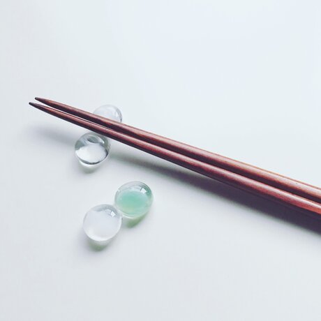 Chopstick Rest for two / White and Greenの画像
