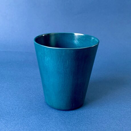 【Snow blue】青漆タンブラー（マロニエ）漆器　青拭き漆