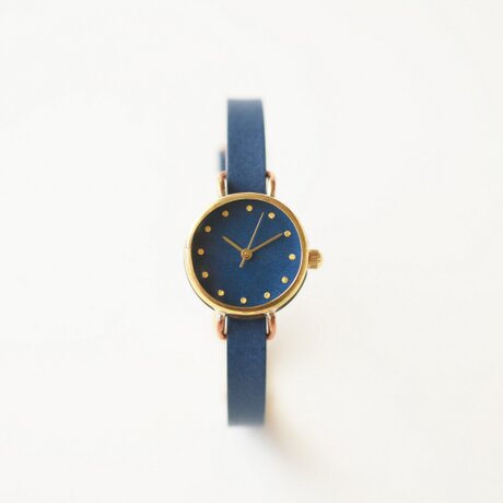 iroha 焼群青 真鍮シンプルケース（受注生産）| ハンドメイド腕時計の画像