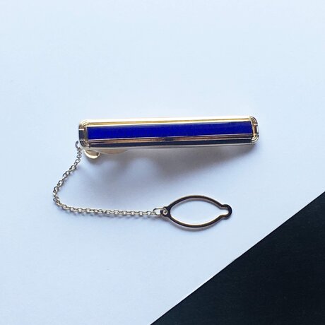 木立 【サファイア Sapphire】七宝焼のネクタイピン  丹銅胎しずみ七宝 18kgfの画像