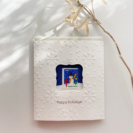 ＊Collage card　31 〜クリスマスシールのカードの画像