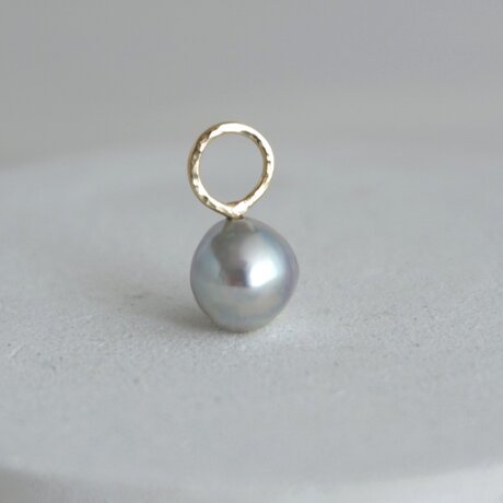 K10 アコヤ真珠のコードネックレス - black cord