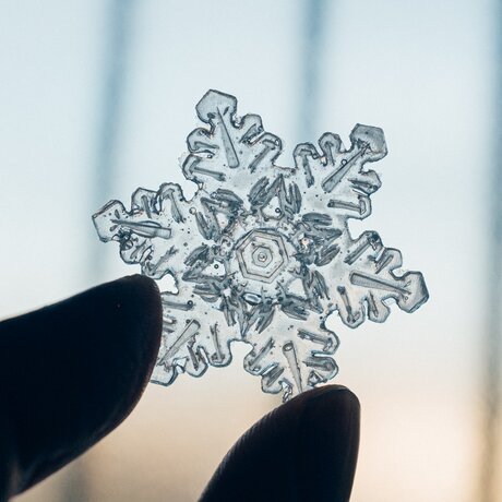 雪、ついてるよ　no.13 雪の結晶　ピンブローチ　樹枝結晶の画像