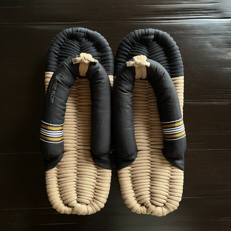 【FLIP TEE FLOP】26cm 布ぞうり《ブラック》《モカ》【No.190】の画像