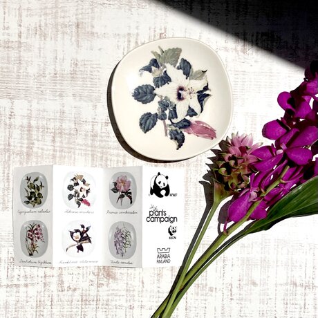 北欧*ハイビスカスのミニプレート/アラビア/ARABIA