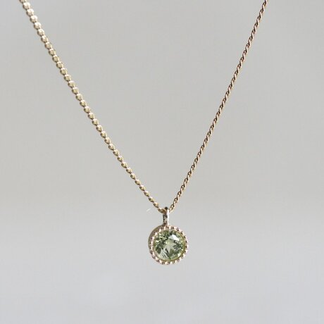 K10 Peridot birthstone necklace [P033K10PE]の画像