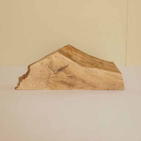 木製 置時計 楢（ナラ）材1　楢の塊材の画像