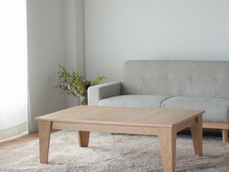 くりのツキ板角こたつ 120cm [こたつ単体 / 栗材突板]