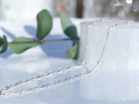 SILVER925 *ステーションチェーンネックレス 40cm