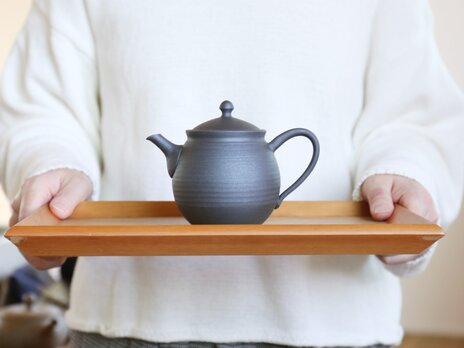紅茶にお勧め、和でも洋にも似合う後手急須 【愛知県常滑産】澤田朋大さん作・急須・後手・260cc