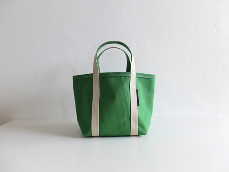 【受注制作】tote bag S size ミドリ（ハリのある帆布）の画像
