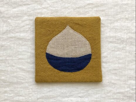 コースター 栗 square / キナリ×ネイビーの画像