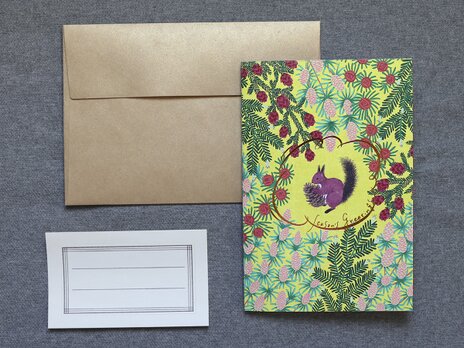 Season's Greetings メッセージカード リス