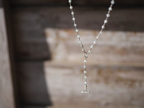 -Jade・Silver- long necklace