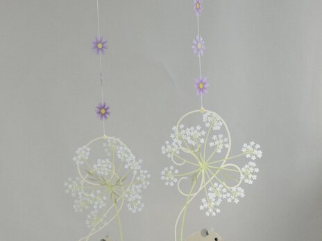 モビール＊レースフラワーとハムスター