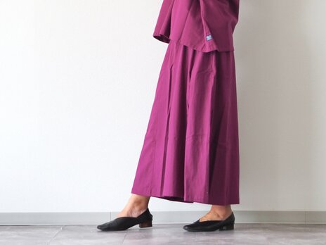 着丈が選べる、四枚はぎ起毛コットンフレアスカート/ブーゲンビリア