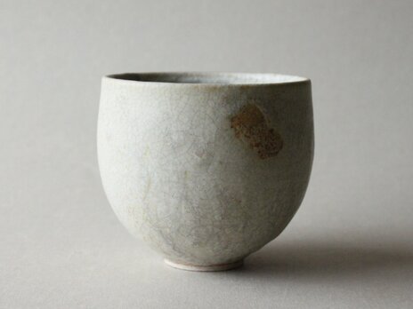 竹炭貫入　カップ　丸