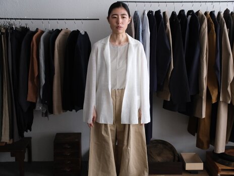 enrica linen knit jacket｜WHITE