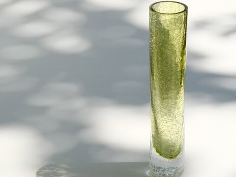 Crackle Glass Vase / ドイツ製 / ヴィンテージ / ガラス花瓶 / 一輪挿し