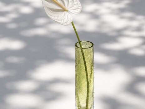 Crackle Glass Vase / ドイツ製 / ヴィンテージ / ガラス花瓶 / 一輪挿し