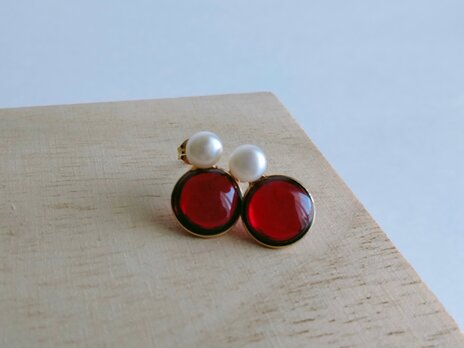 2way pearl ＋ glass - redの画像