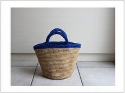 麻紐×ニットのカゴバッグ | iichi 日々の暮らしを心地よくする