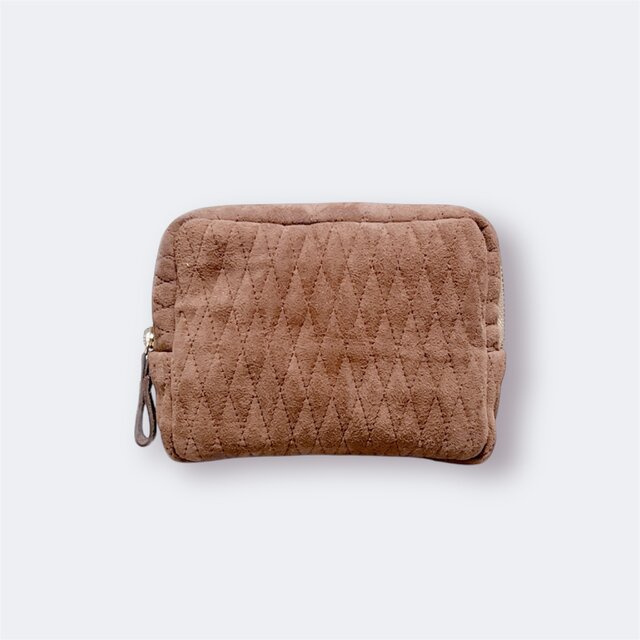 ハンドメイド  ムートン ポーチ mouton pouch : brown | iichi 日々の暮らしを心地よくする