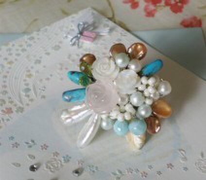 天然石ブローチ 6b2b66f03622c0839ec38ba3655512