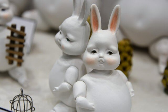 球体関節人形 手のひらうさぎ | iichi 日々の暮らしを心地よくする