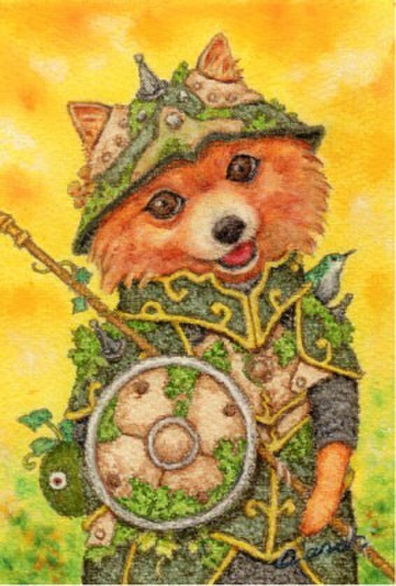 【ペット画ミニサイズ】オーダー制作　犬　猫　動物　イラスト 4b5c2bfe2a5497bcea4b81c5b6d64c