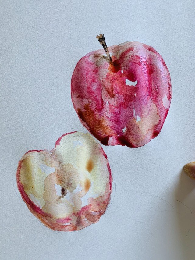 一点もの アンティーク マイセン 模写 果物デザイン ハンドメイド作品