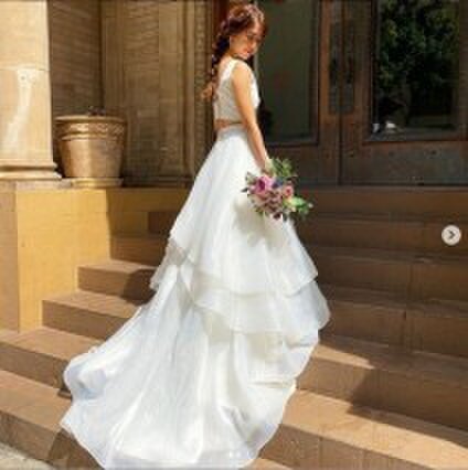 人気上昇！テラコッタ色ドレス 優雅なシルエット フックタイプの編み 前撮り/花嫁