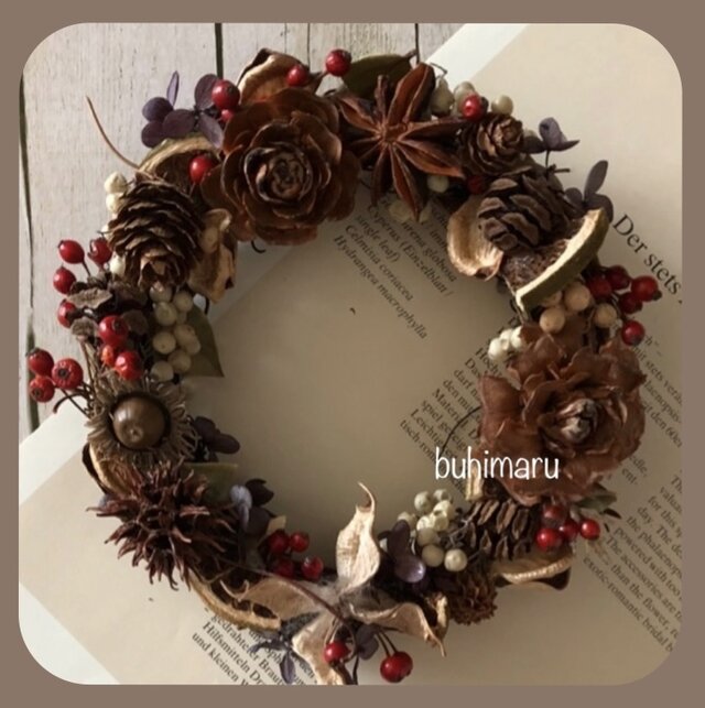 布リース・ミニボールset（クリスマス）＊〜〜 ♡ななぽん♡さま