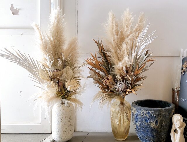 140cm！特大 パンパスグラス 壁掛け ドライフラワーのスワッグ