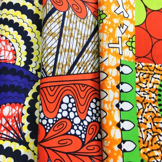 アフリカ　工芸品　布 アフリカンプリント｜ワックスプリント｜African design print