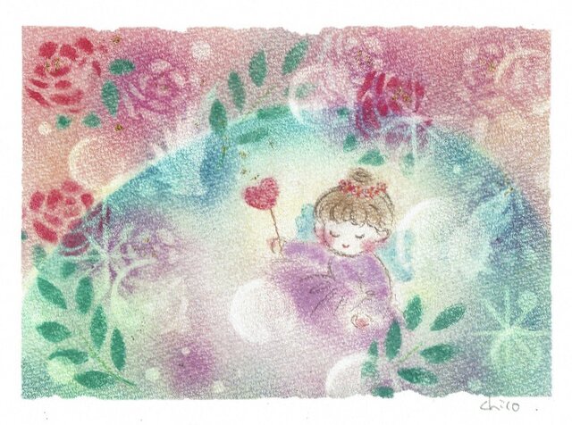 招き猫」 パステル原画 | iichi 日々の暮らしを心地よくする
