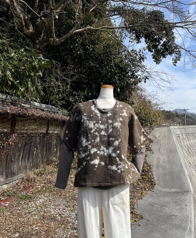 布一途柿渋染め展